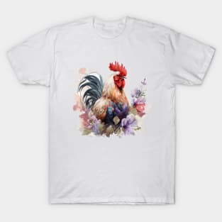 Rooster Flowers T-Shirt